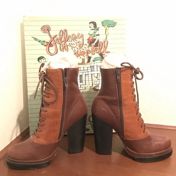 EUC Jeffrey Campbell ‘Boom’ Leather Boots / Size 7.5 - Picture 4 of 10